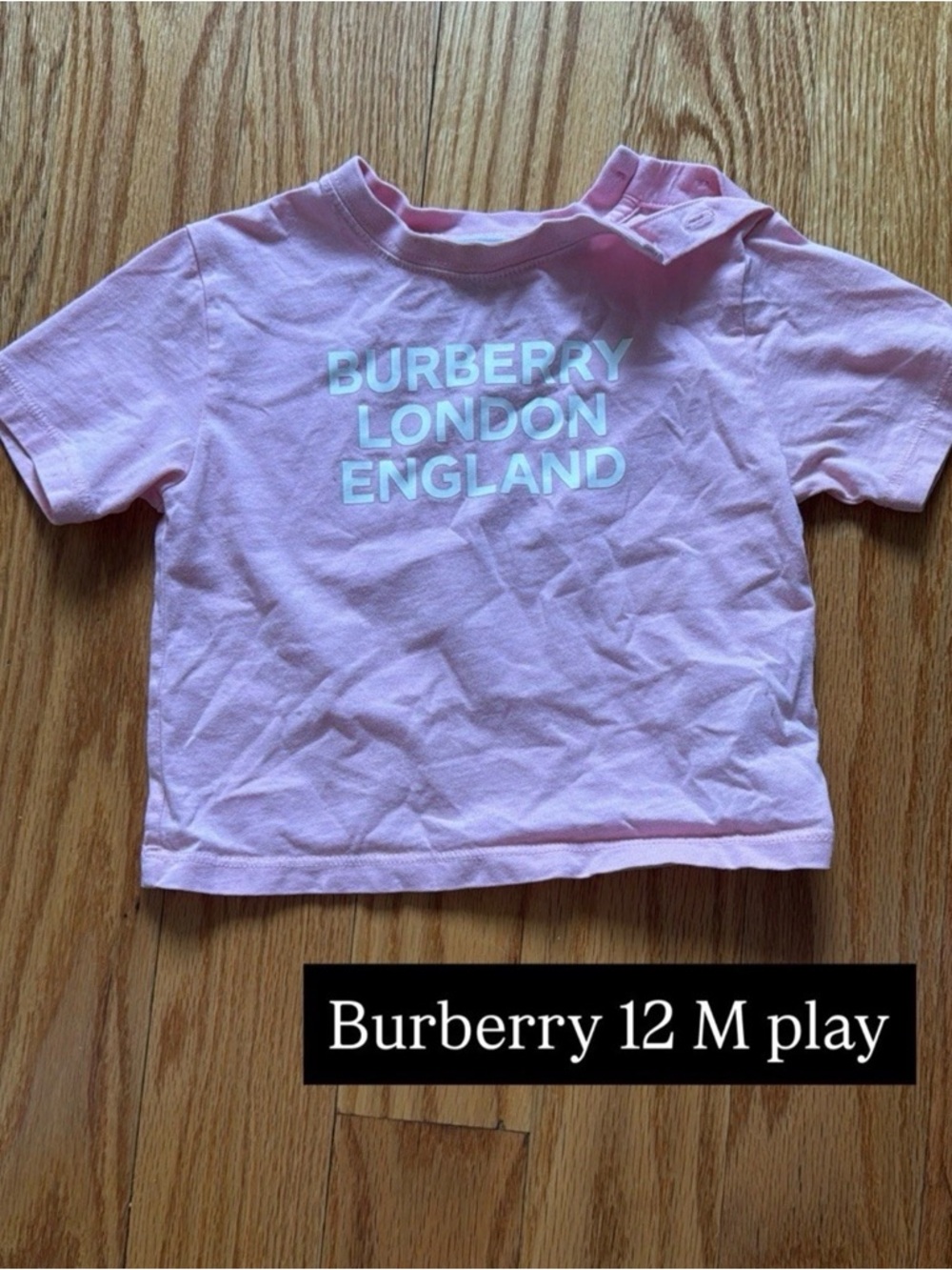 Burberry Pink Logo Short-Sleeve Kids Tee